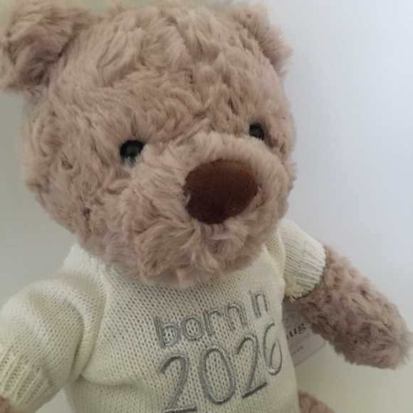 NEW Plush Bear with Sweater Embroidered Born in 2026 CuddleToy Newborn Gift - Picture 6 of 6